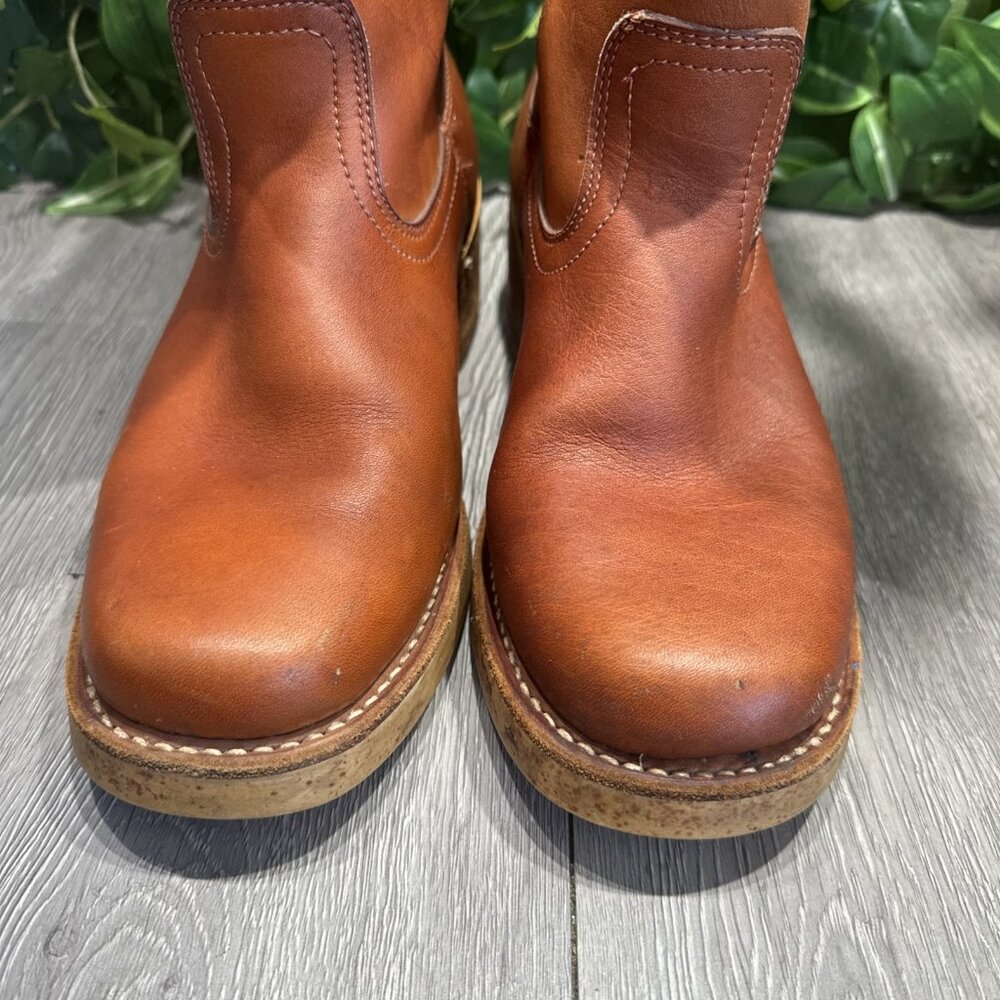 Vintage 70’s Campus Pull On Boots 10 D Leather Ri… - image 3